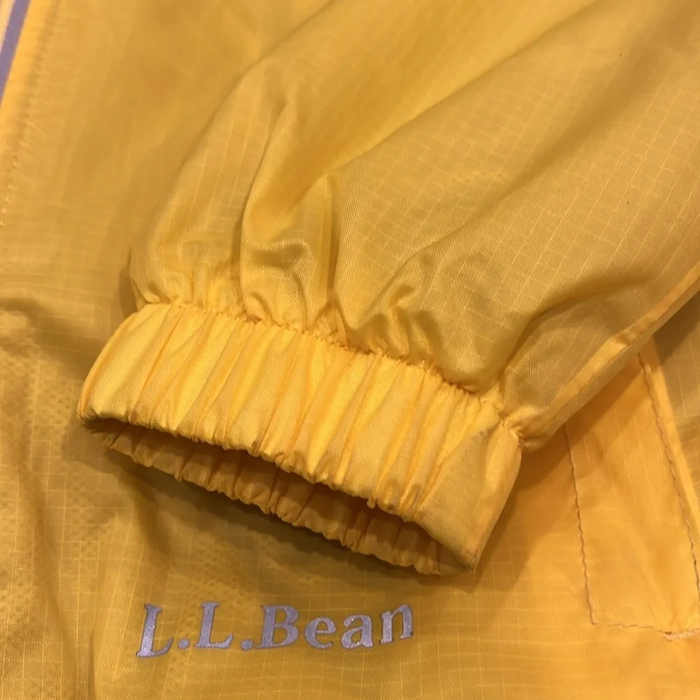Vintage L.L. Bean raincoat yellow toddler discovery rain jacket size 5-6